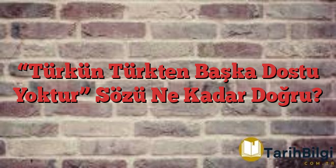 “Türkün Türkten Başka Dostu Yoktur” Sözü Ne Kadar Doğru?