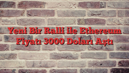 Yeni Bir Ralli ile Ethereum Fiyatı 3000 Doları Aştı
